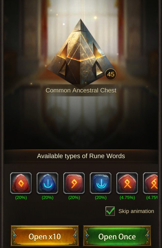 Evony Huns Invasion Ancestral Chest