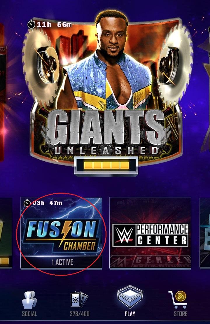WWE SuperCard Fusion Chamber Location