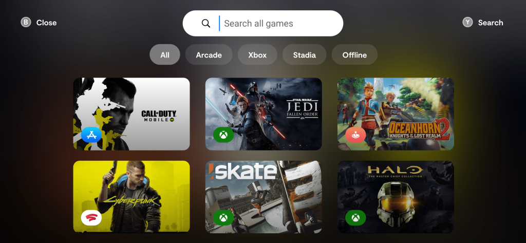 Backbone One Search Games