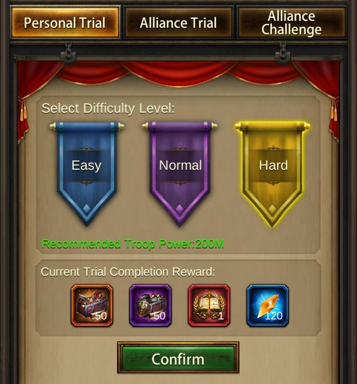 SelectEvony Viking Challenge Difficulty