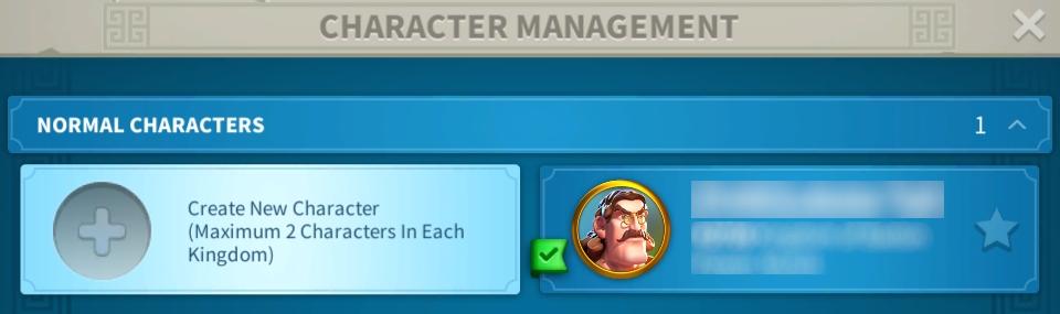 RoK Character Management