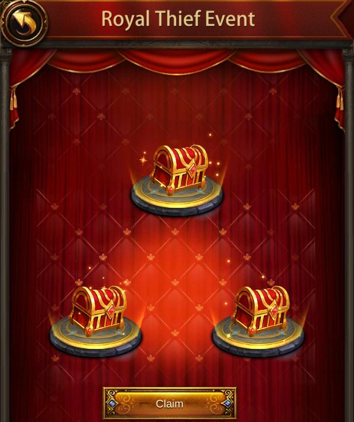 Evony Royal Thief Rewards