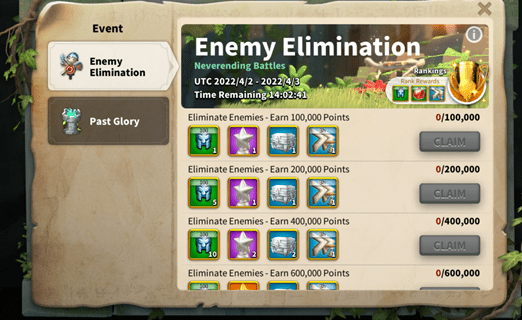 War of Conquest Rewards