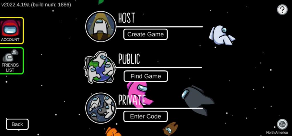 Among Us Controller Menu