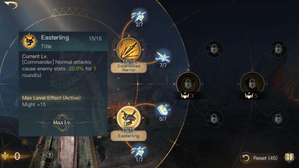 LotR Rise to War Commander Skills and Titles
