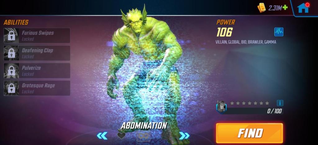 Marvel Strike Force Abomination