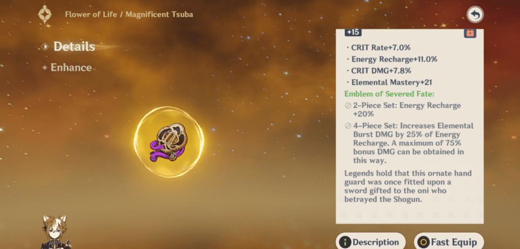 Genshin Impact Sub-DPS Artifacts - Emblem of Severed Fate