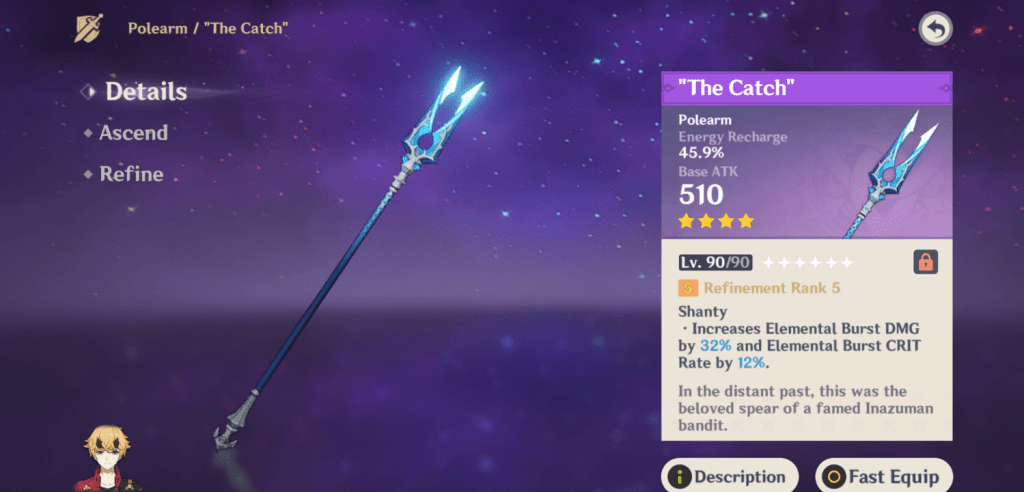 Genshin Impact Sub-DPS Polearm - The Catch