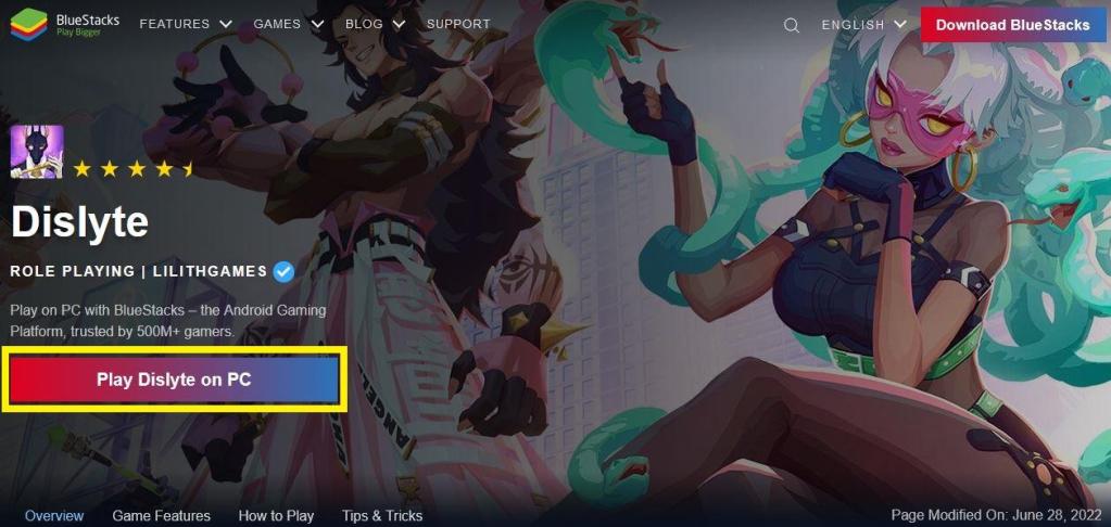 Install Bluestacks to play Dislyte on your PC or Mac for Free