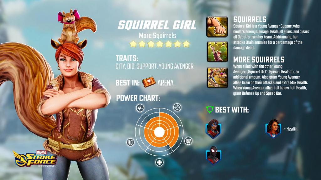 Squirrel Girl - Best Marvel Strike Force Healers