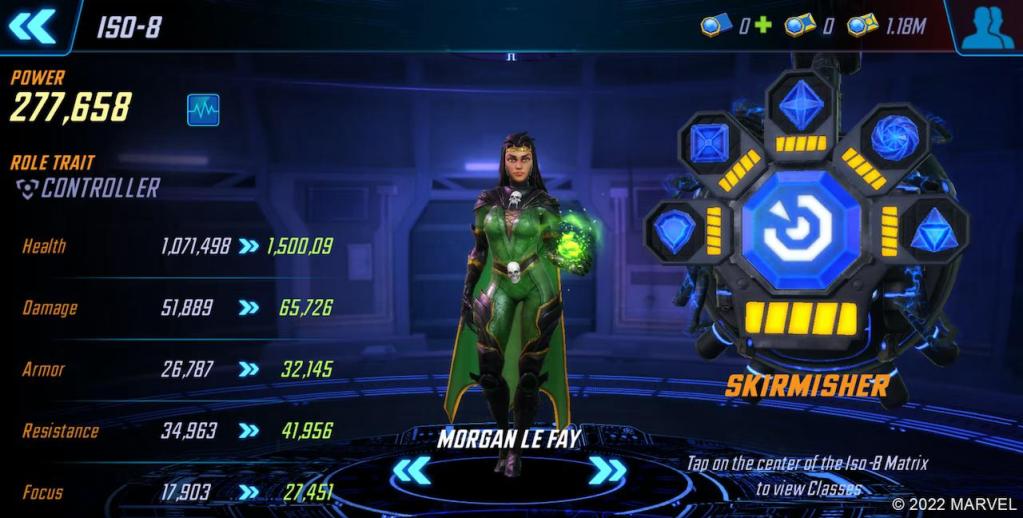 Marvel Strike Force Morgan Le Fey Blue T2 Iso-8