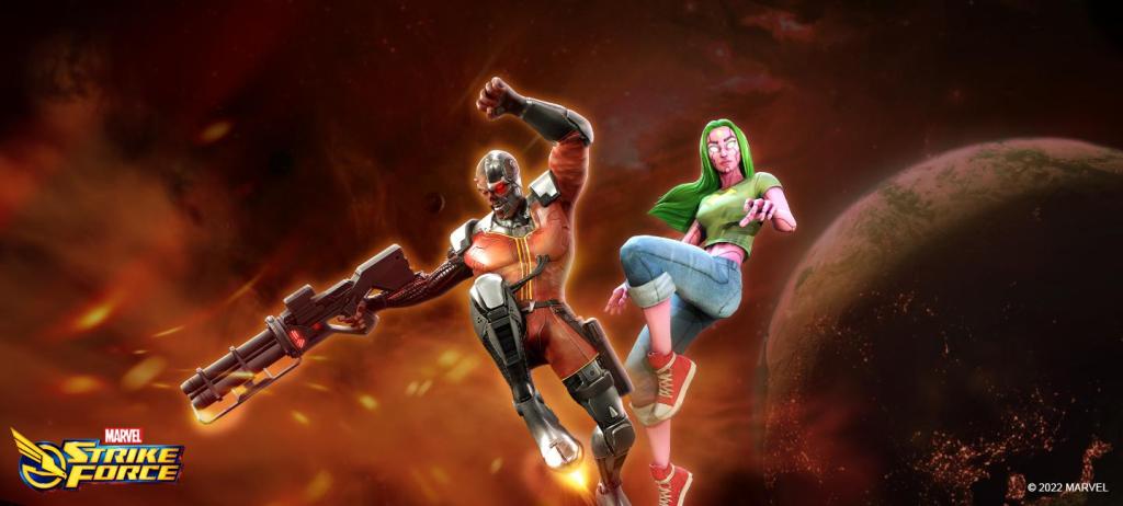 Marvel Strike Force Bionic Avengers Viv Vision and Deathlok