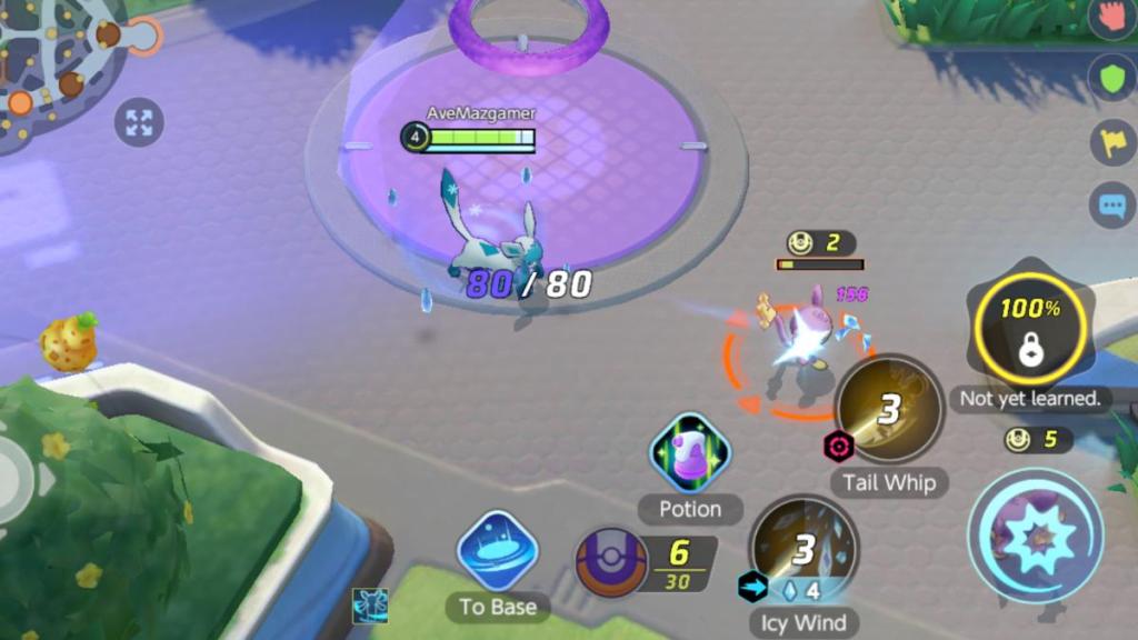 Poekmon Unite Glaceon Ability Gameplay