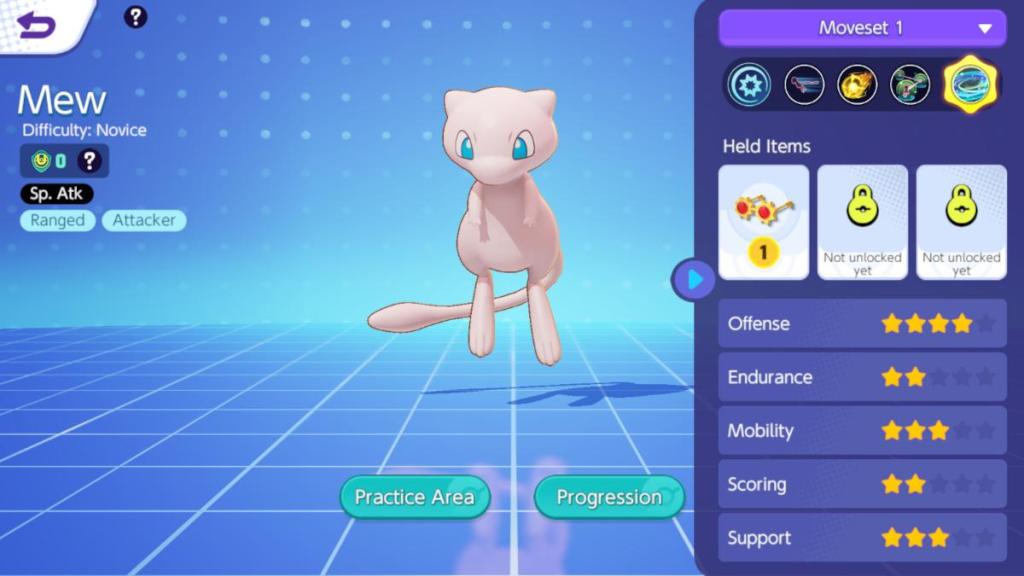 Pokemon Unite Mew Moveset