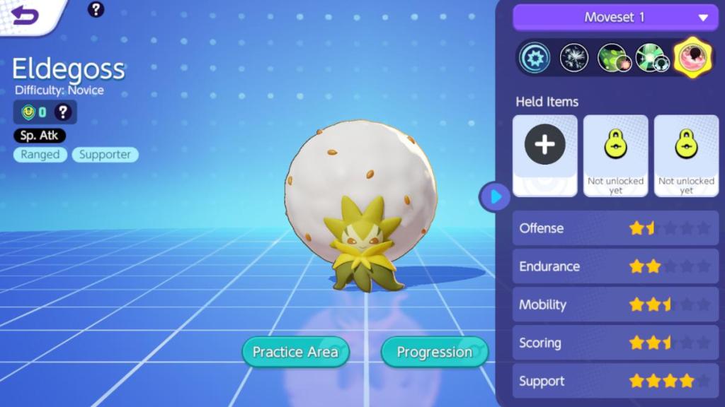 Pokemon Unite Eldegoss Moveset