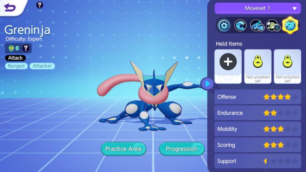 Pokemon Unite Greninja Moveset