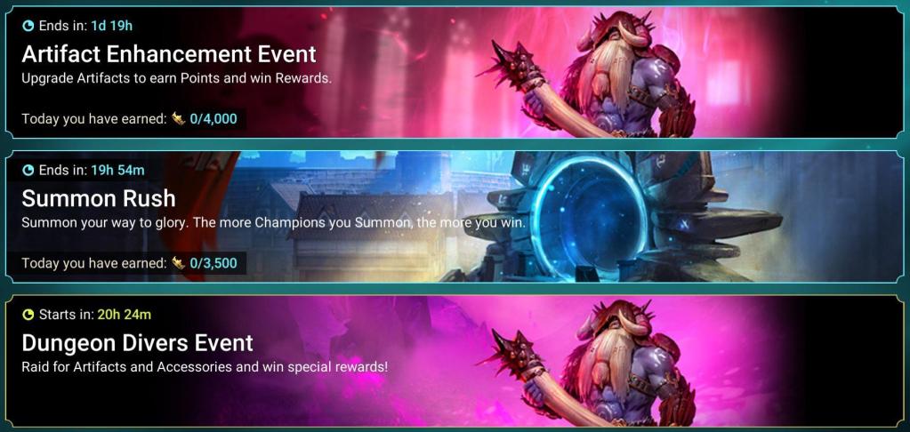 Raid Shadow Legends Event List