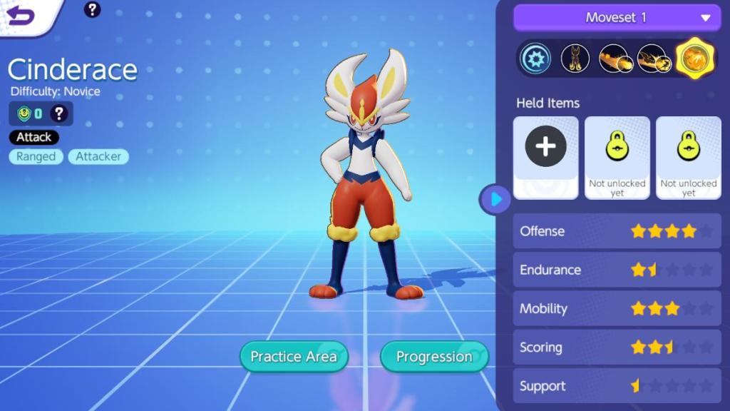 Pokemon Unite Cinderace Moveset