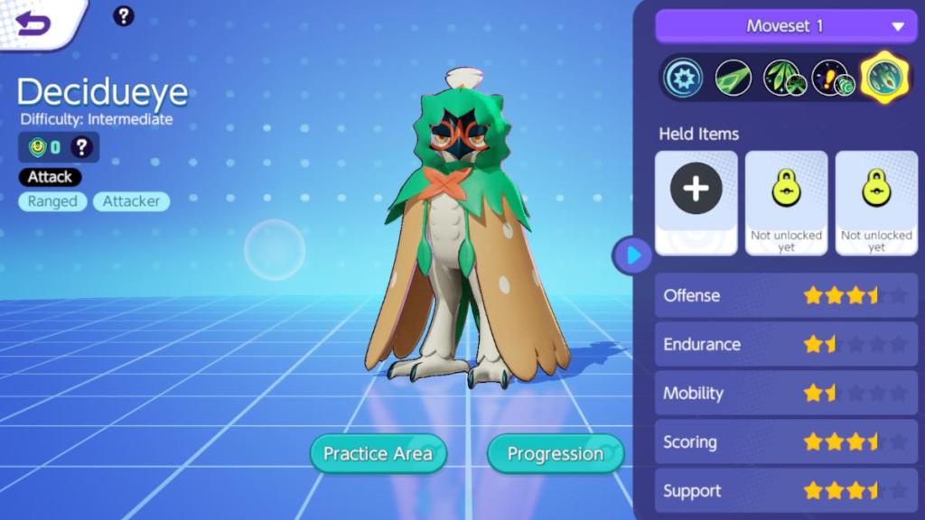 Pokemon Unite Decidueye Moveset