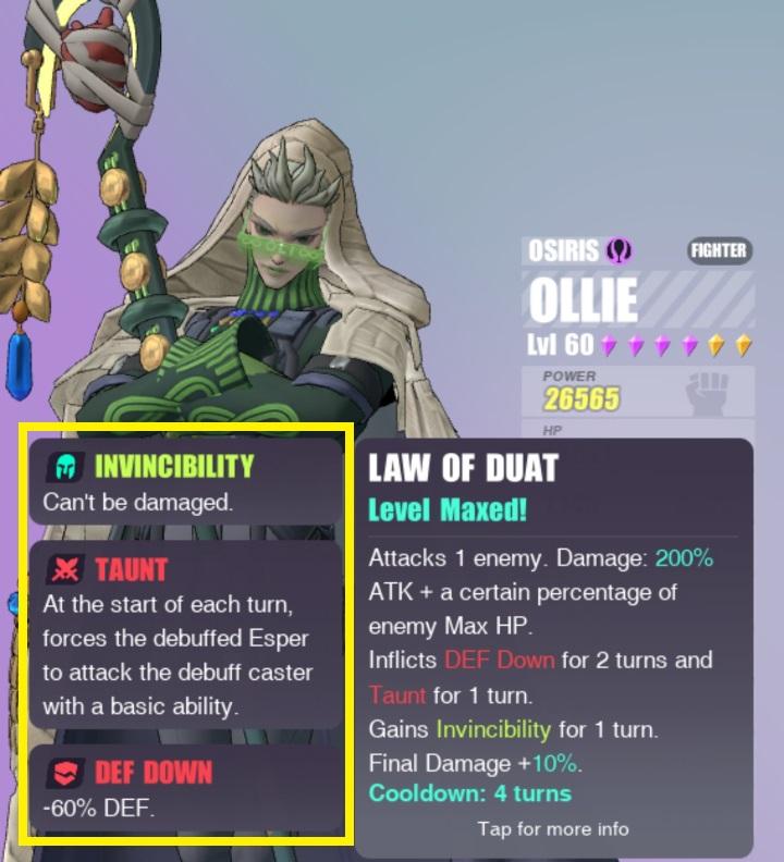 Dislyte Esper Buffs and Debuffs