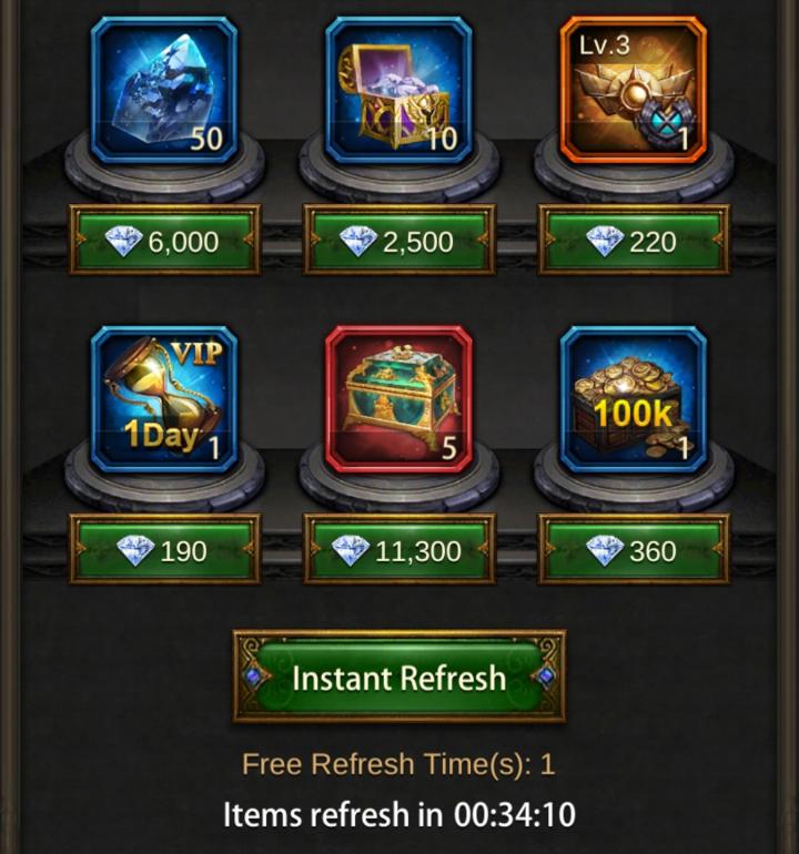 Using Gems in the Evony Black Market