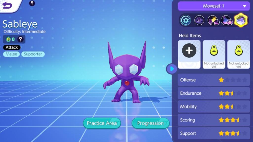 Pokemon Unite Sableye Moveset