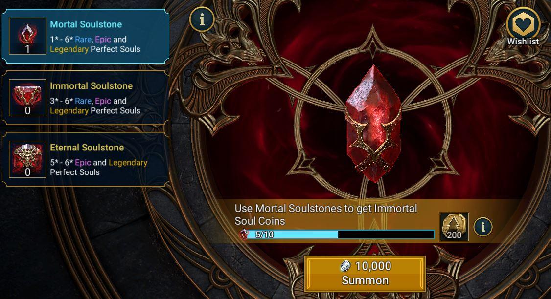 Soulstone Summoning in Raid Shadw Legends for Champion Awakening