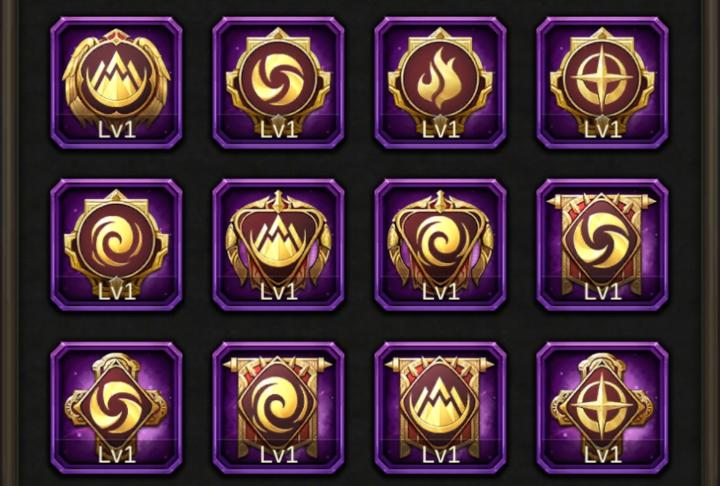 Different types of Blazons in Evony