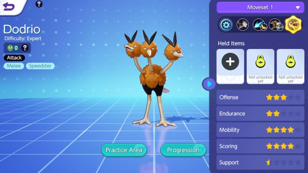 Pokemon Unite Dodrio Guide and Build - Moveset