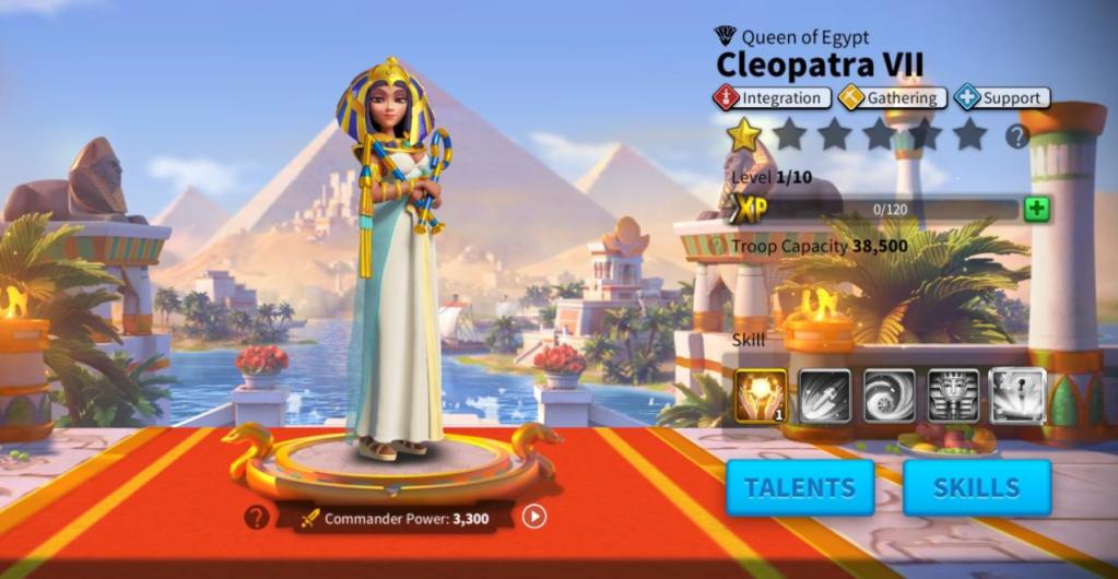 Best Gathering Commanders in Rise of Kingdoms - Cleopatra VII