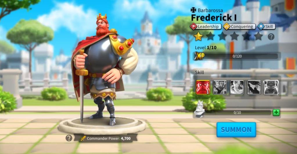 Best Leadership Commanders in Rise of Kingdoms - Frederick I
