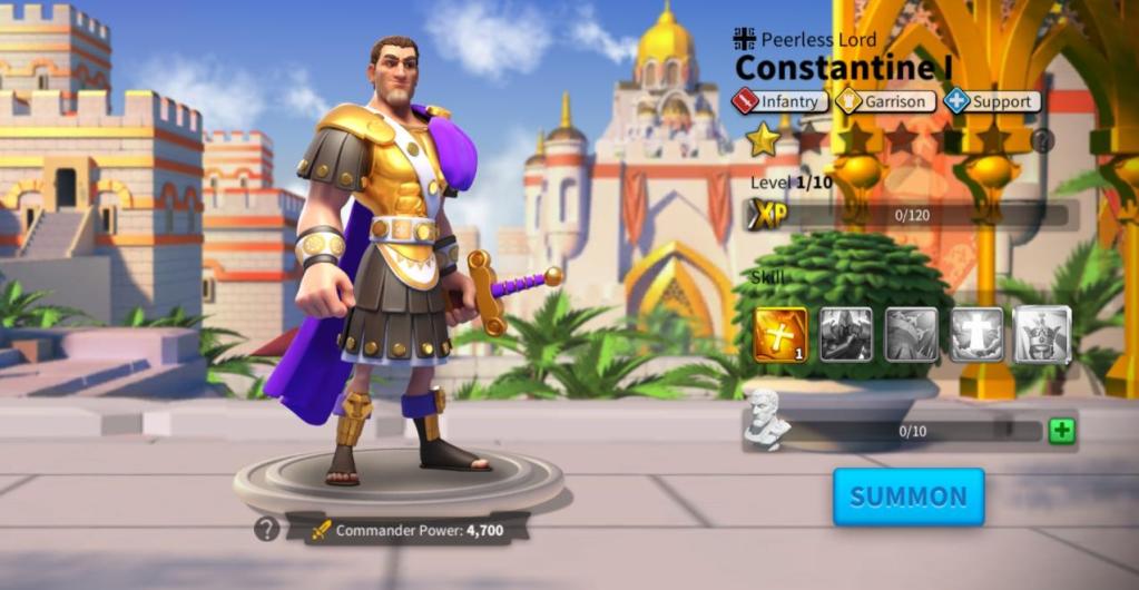 Best Support Commanders in Rise of Kingdoms - Constantine I