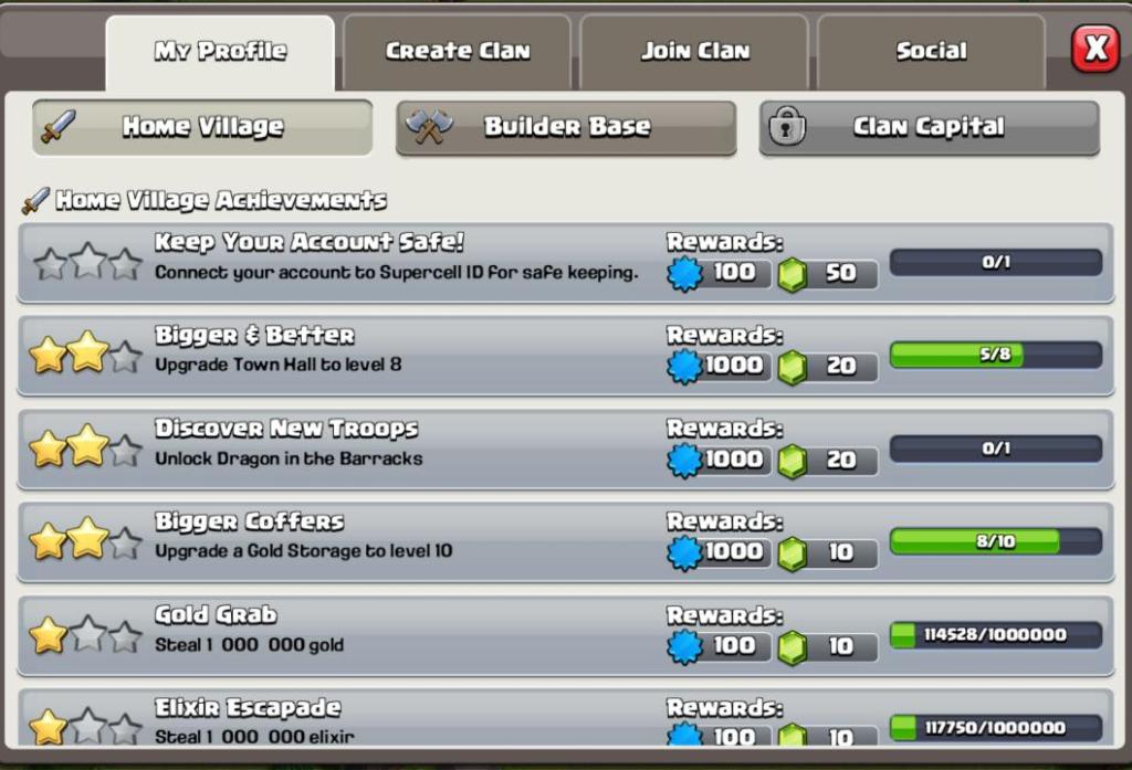 Clash of Clans Tips - Complete Achievements