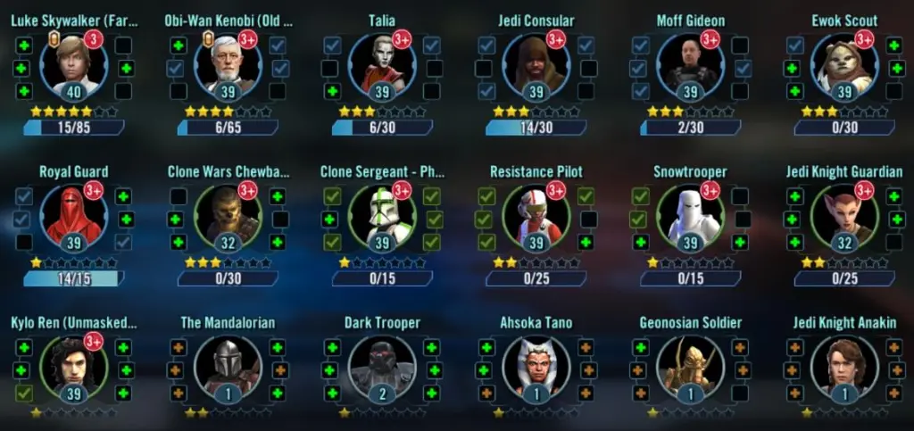SWGoH Beginners Leveling Guide - One Chilled Gamer