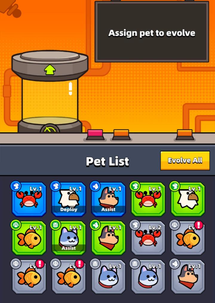 Evolve Pets in Survivor.io