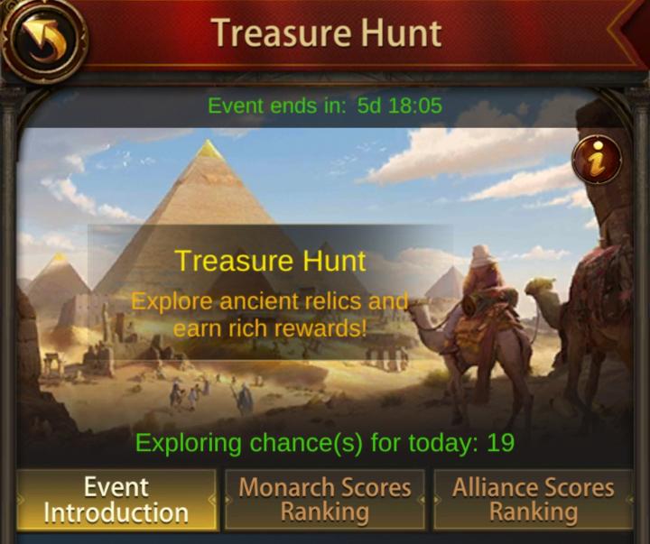 Evony Treasure Hunt Event