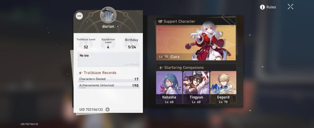 Honkai: Star Rail Beginner's Guide - Trailblazer Profile