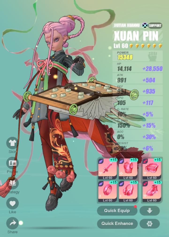 Best Equipment Sets in Dislyte - Xuan Pin Wind Set