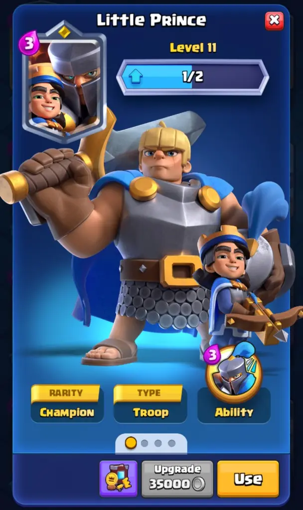 Little Prince - Champion Clash Royale Card