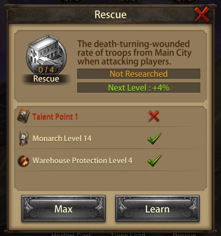 Evony Monarch Talents Rescue