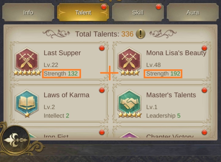 King's Choice Knight Power Calculator - Strength Talent