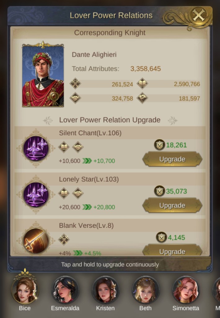 King's Choice Lovers Guide - Power Relations