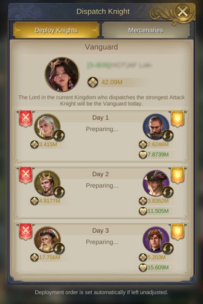 King's Choice War of the Lions Fortress War Stage - Deployed Knights