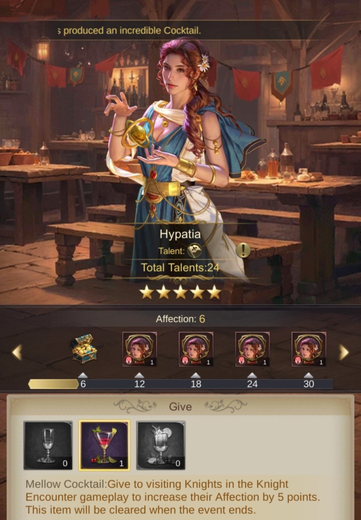 King's Choice Knight Encounter - Give Cocktails