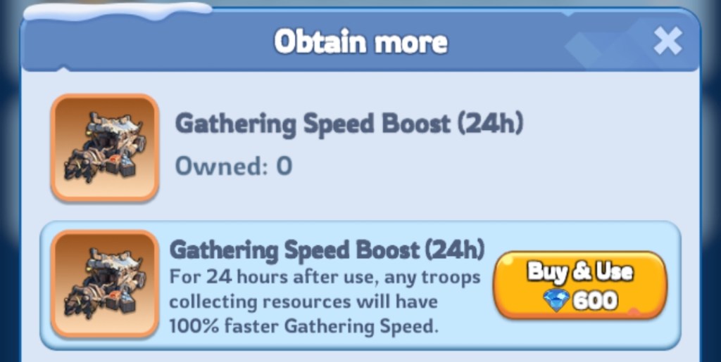 Whiteout Survival Gathering Speed Boost