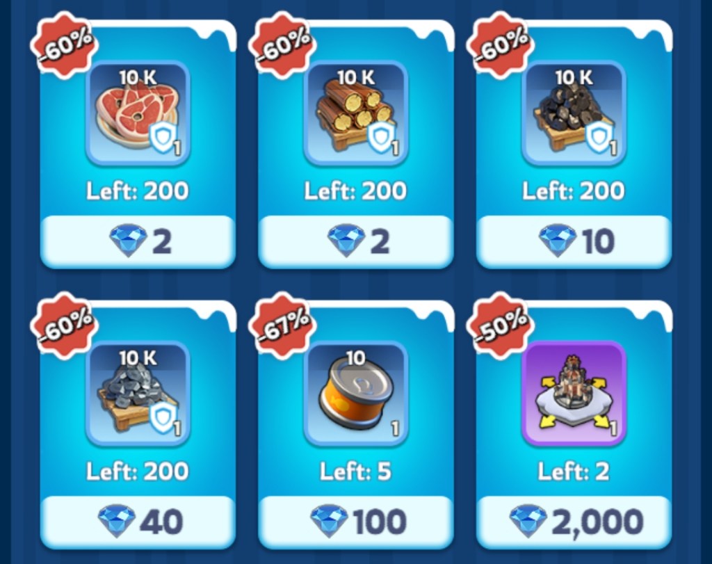 Whiteout Survival VIP Shop for Stamina