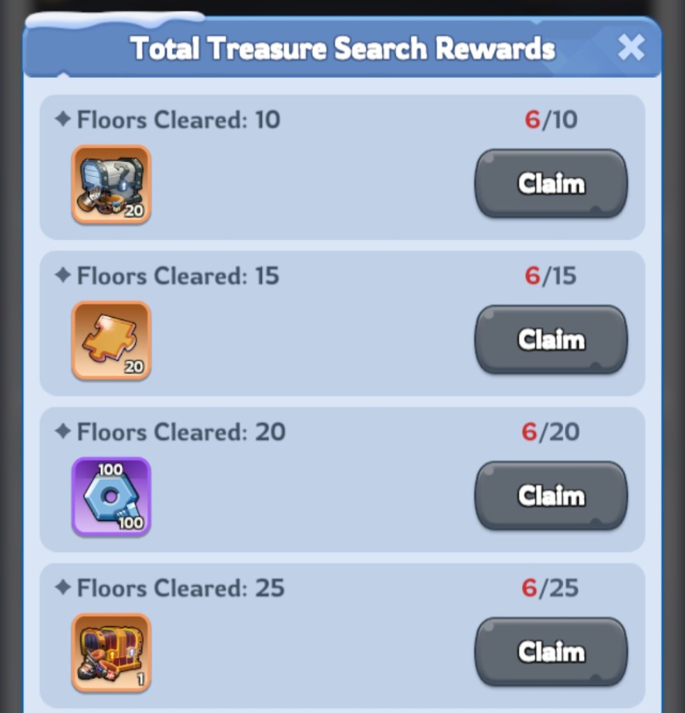 Whiteout Survival Treasure Hunter Rewards