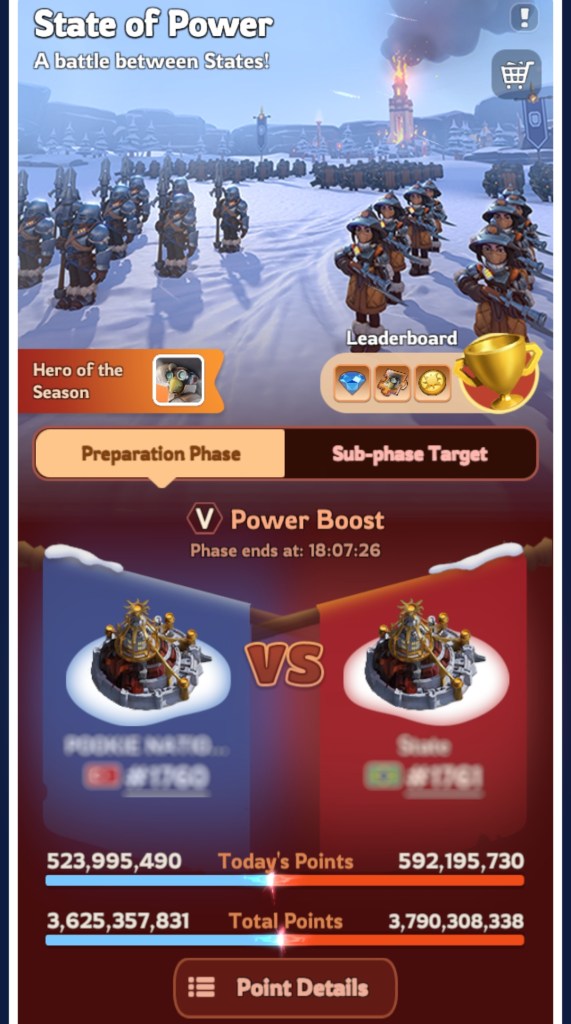 Whiteout Survival State of Power SvS Preparation Phase